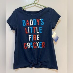 Daddy’s Little Firecracker Toddler Girl’s 4th of July Shirt